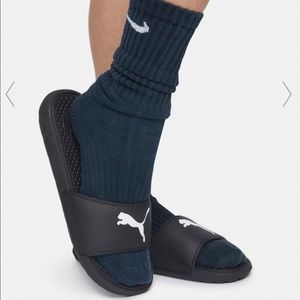 PUMA Black Cool Cat Slide Sandals 9